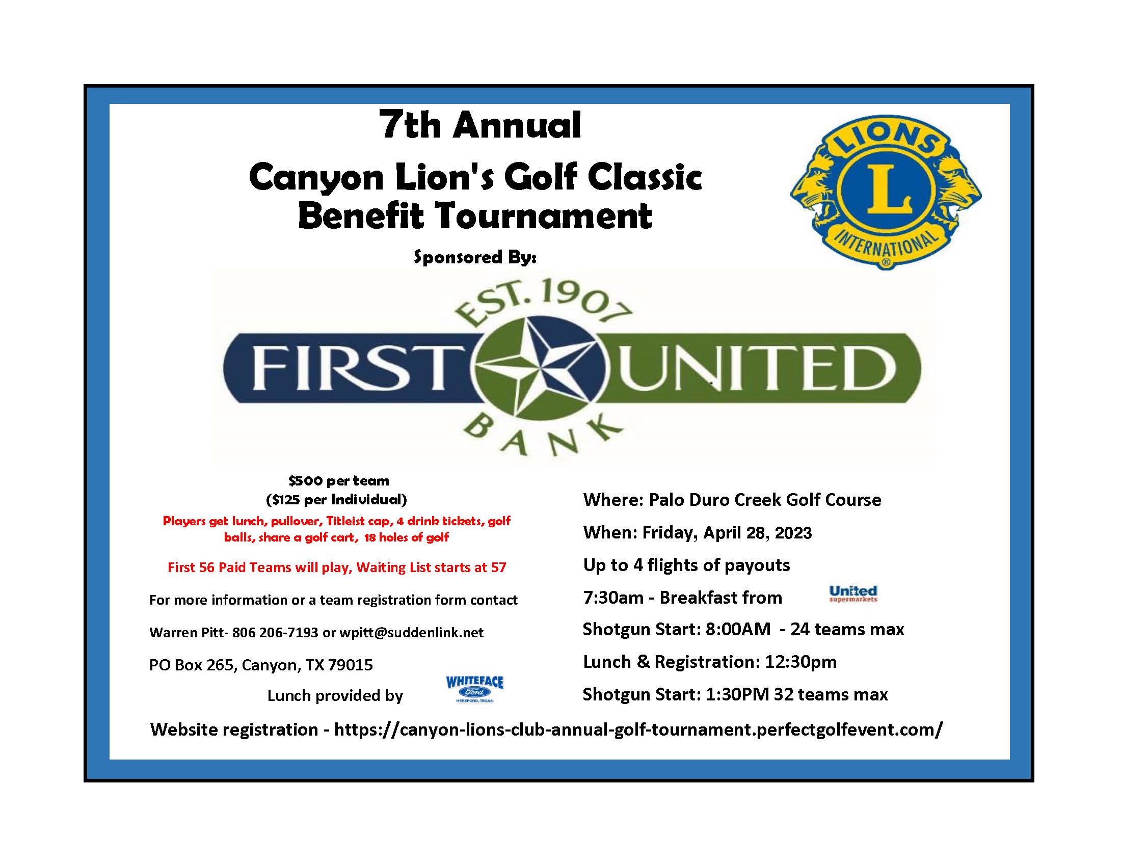 Canyon Lions Club Golf Tournament
